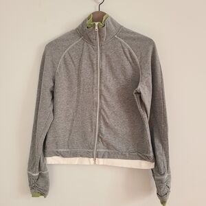 SO Women's Gray and White Bomber Jacket